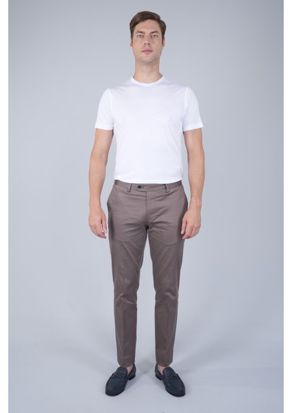 Bej Doğal Pamuk Pilesiz Spor Pantolon PNS24K24003_D07 indirimleri