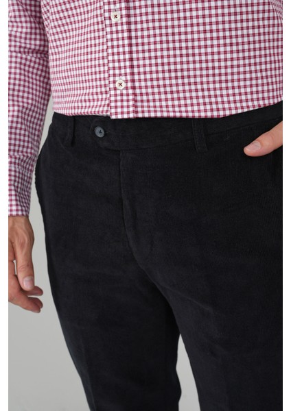 Siyah Kadife 4 Cepli Spor Erkek Pantolon PNS22K22233_D99 fırsatları