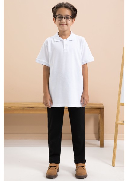 Erkek Çocuk Polo Yaka Kısa Kollu Okul Tişörtü 21410