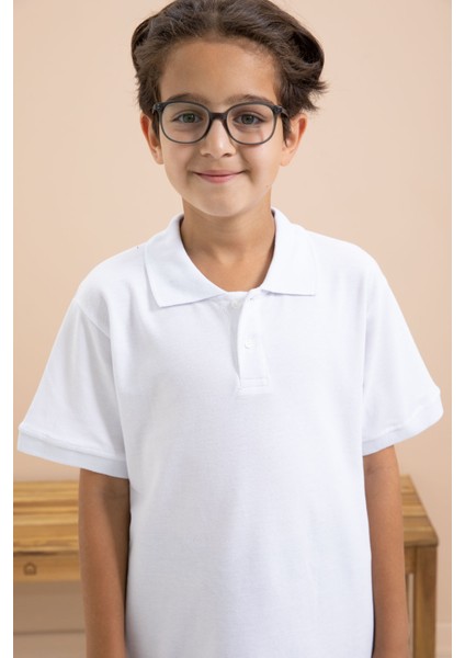 Erkek Çocuk Polo Yaka Kısa Kollu Okul Tişörtü 21410 fiyatları