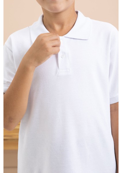 Erkek Çocuk Polo Yaka Kısa Kollu Okul Tişörtü 21410 modelleri