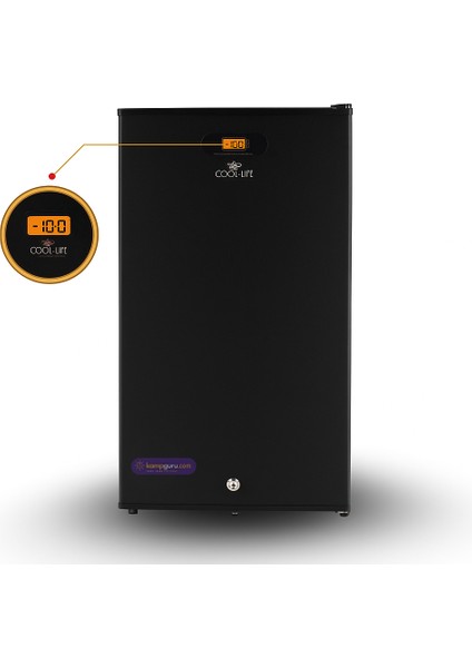 91 Litre Siyah Dijital Göstergeli 12/24 V Buzdolabı