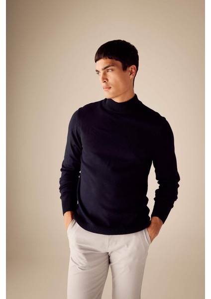 Slim Fit Balıkçı Yaka Kazak R1127AZ23WN