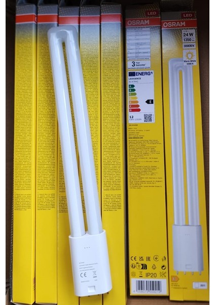 LED Pll 12W Ilık Beyaz 3000K 4 Pin 2G11 220V Ampul (10ADET) fiyatları