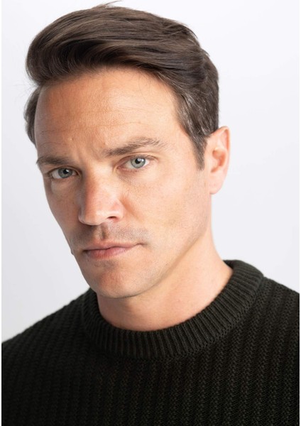 Standart Fit Normal Kesim Bisiklet Yaka Jakarlı Triko Kazak A5234AX23WN