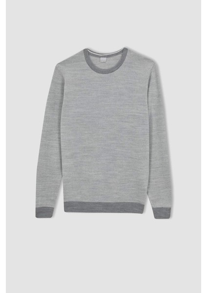 Standart Fit Normal Kesim Bisiklet Yaka Triko Kazak R1110AZ23WN