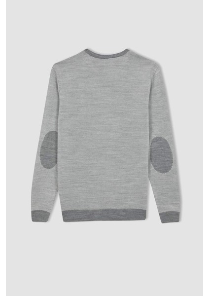 Standart Fit Normal Kesim Bisiklet Yaka Triko Kazak R1110AZ23WN