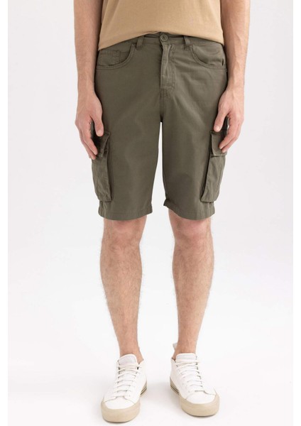 Regular Fit Kargo Cepli Bermuda Şort N8607AZ23SM