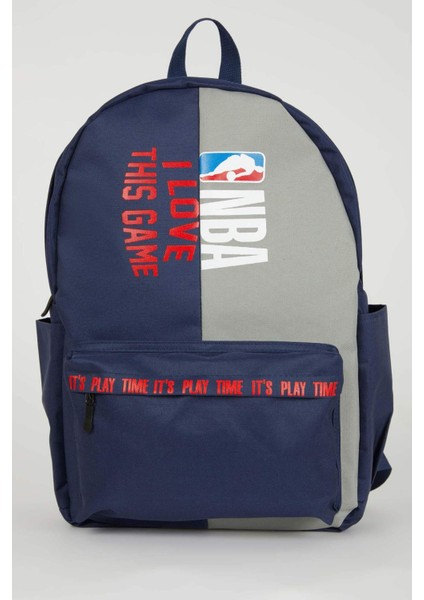 Unisex NBA Wordmark Su Geçirmez Kumaş Okul Çantası A5472AXNS