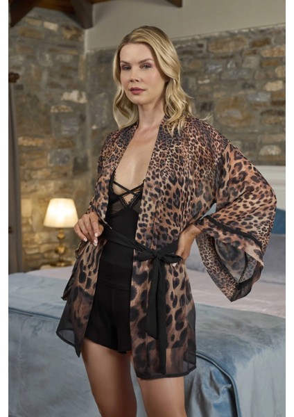 Leopar Desen Sabahlıklı 3'lü Şort Takım Cossybyaqua 26368 fırsatları