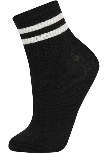 Kadın Rahat Lastikli 3'lü Pamuklu Uzun Çorap