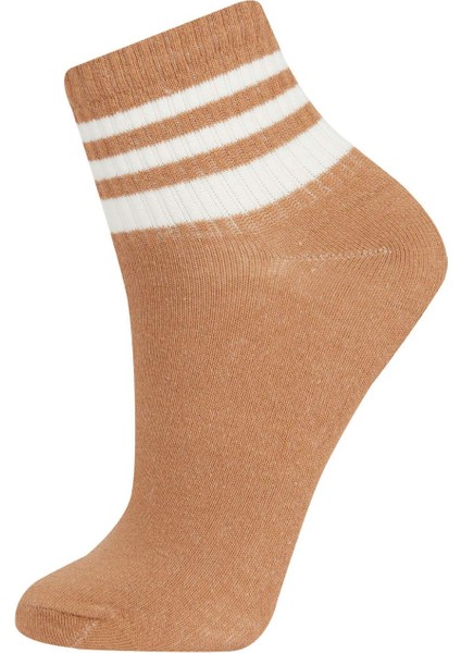 Kadın Rahat Lastikli 3'lü Pamuklu Uzun Çorap