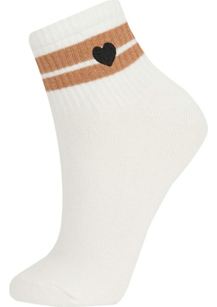 Kadın Rahat Lastikli 3'lü Pamuklu Uzun Çorap