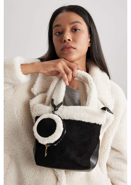 Kadın Teddy Detaylı Süet El Çantası A7536AXNS