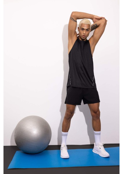 Fit Slim Fit Dar Kesim Bisiklet Yaka Sporcu Atlet A1818AX23SM