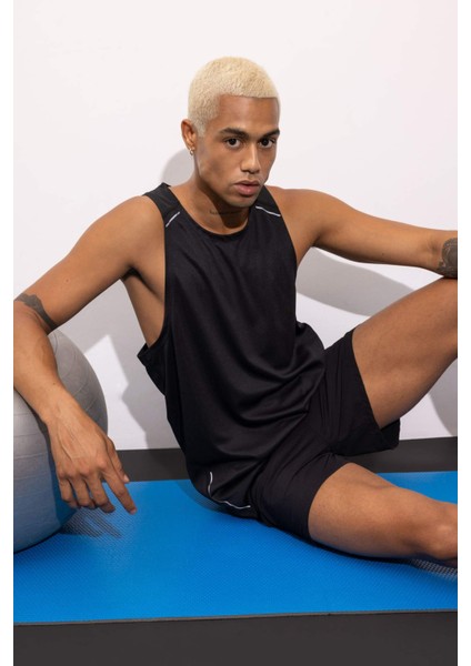 Fit Slim Fit Dar Kesim Bisiklet Yaka Sporcu Atlet A1818AX23SM