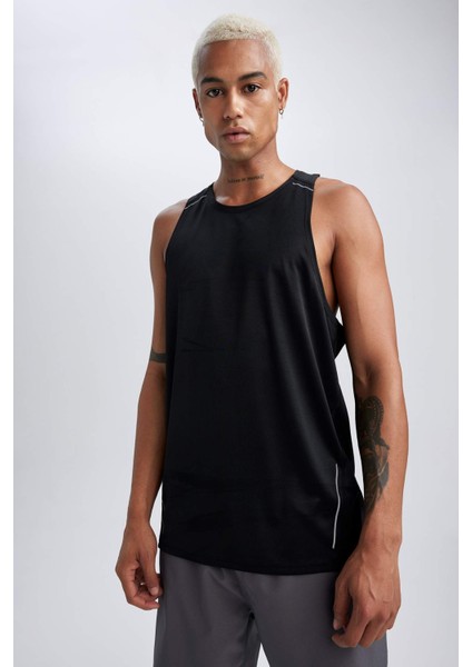 Fit Slim Fit Dar Kesim Bisiklet Yaka Sporcu Atlet A1818AX23SM