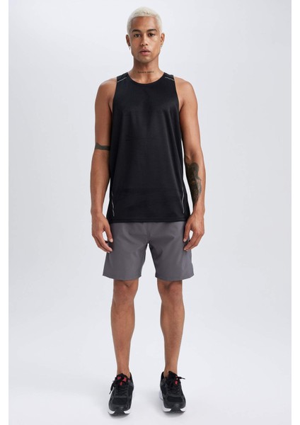 Fit Slim Fit Dar Kesim Bisiklet Yaka Sporcu Atlet A1818AX23SM