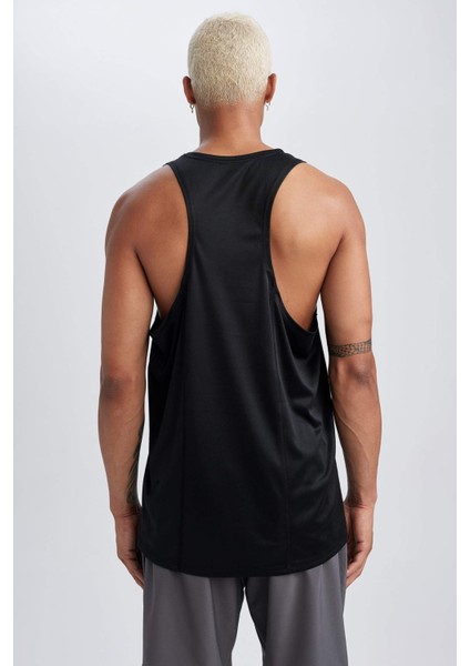 Fit Slim Fit Dar Kesim Bisiklet Yaka Sporcu Atlet A1818AX23SM