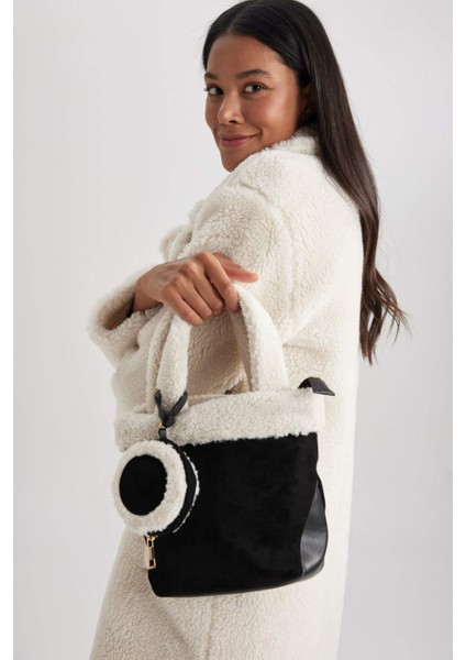 Kadın Teddy Detaylı Süet El Çantası A7536AXNS