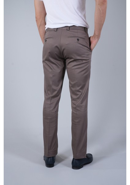 Bej Doğal Pamuk Pilesiz Spor Pantolon PNS24K24003_D07 fiyatları