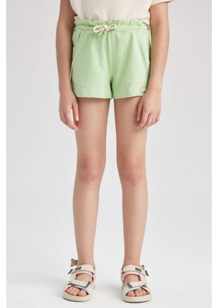 Kız Çocuk Beli Bağcıklı Şort