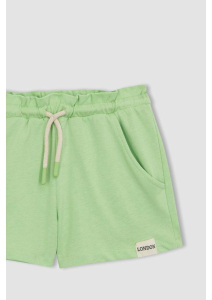 Kız Çocuk Beli Bağcıklı Şort