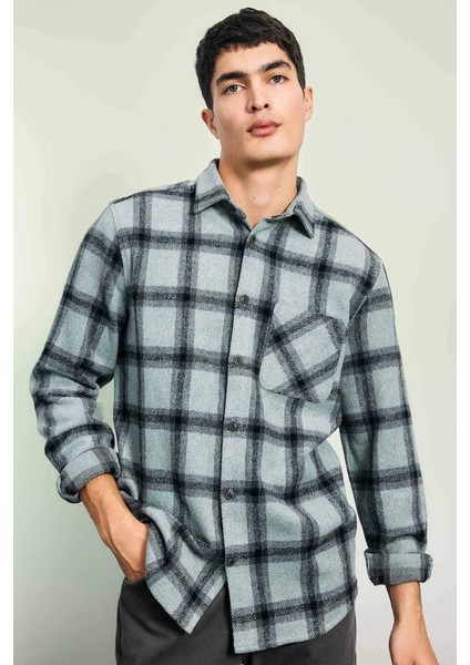 Regular Fit Kareli Oduncu Uzun Kollu Gömlek A5517AX23AU