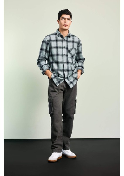 Regular Fit Kareli Oduncu Uzun Kollu Gömlek A5517AX23AU