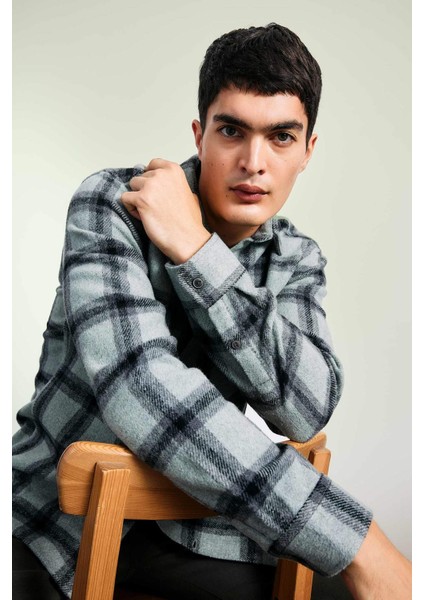 Regular Fit Kareli Oduncu Uzun Kollu Gömlek A5517AX23AU