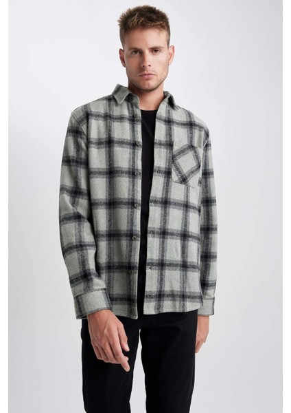 Regular Fit Kareli Oduncu Uzun Kollu Gömlek A5517AX23AU