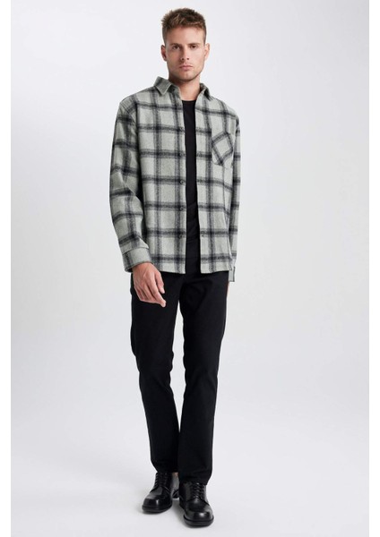 Regular Fit Kareli Oduncu Uzun Kollu Gömlek A5517AX23AU