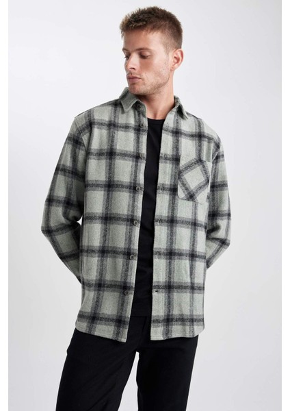 Regular Fit Kareli Oduncu Uzun Kollu Gömlek A5517AX23AU