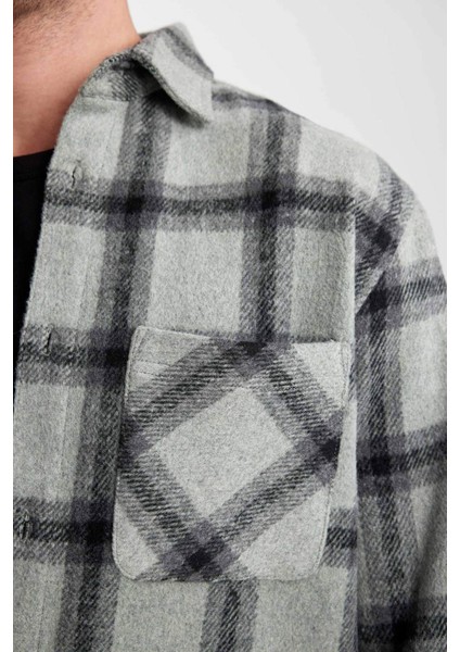 Regular Fit Kareli Oduncu Uzun Kollu Gömlek A5517AX23AU