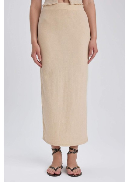 Yırtmaçlı Maxi Etek