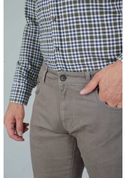Bej Gabardin Pamuk 5 Cepli Spor Pantolon PNS24K24004_D07 fırsatları