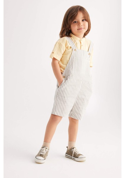 Erkek Bebek Çizgili Gabardin Tulum Z8861A223SM