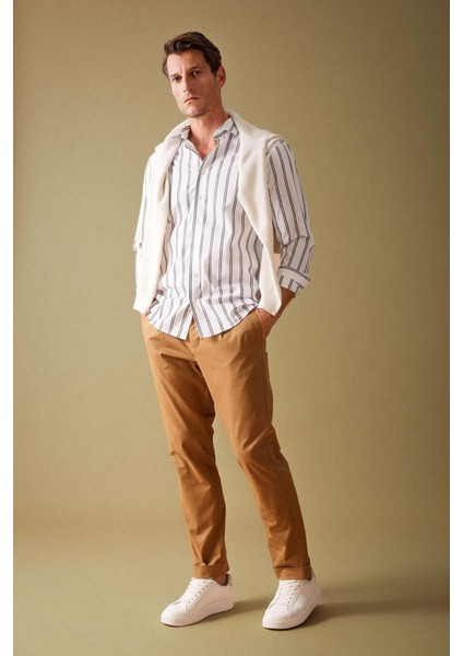 Gabardin Pantolon Tailored Regular Fit Cepli Duble Paça