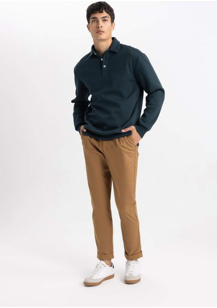 Gabardin Pantolon Tailored Regular Fit Cepli Duble Paça