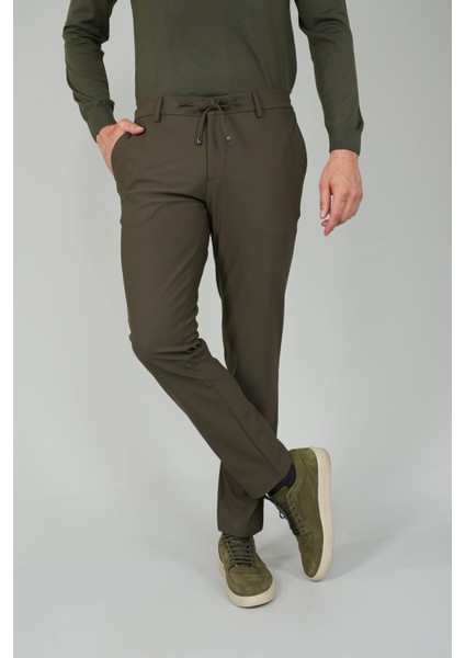 Haki Jagger Lastikli Rahat Erkek Pantolon PNS24K24005_D49