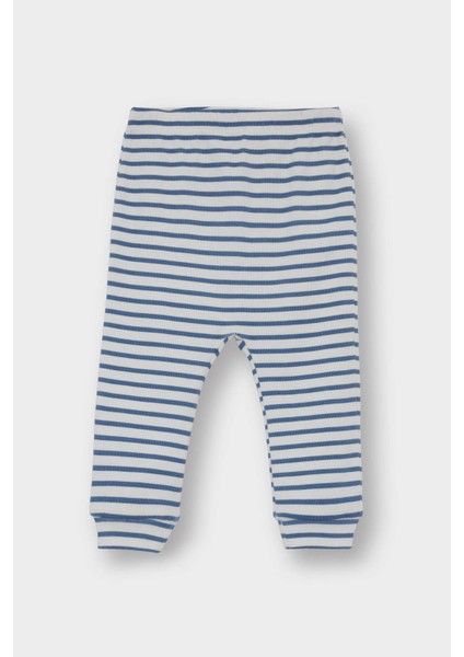 Erkek Bebek 3'lü Takım Kapüşonlu Düğmeli Hırka Baskılı Uzun Kollu Tişört Çizgili Alt F2210A525AU