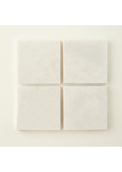 Olmo 4'lü Mermer Bardak Altlığı Naturel (10X10 Cm)