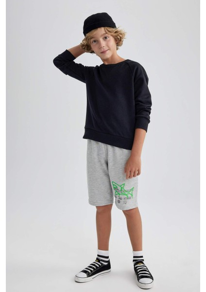 Erkek Çocuk Bisiklet Yaka Sweatshirt