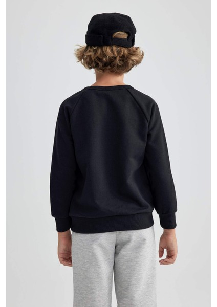 Erkek Çocuk Bisiklet Yaka Sweatshirt