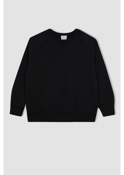 Erkek Çocuk Bisiklet Yaka Sweatshirt