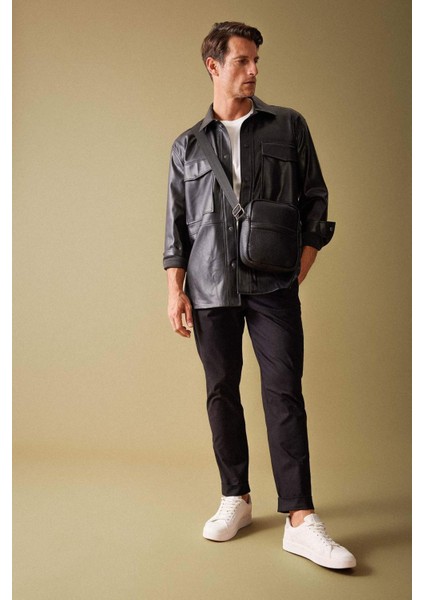 Gabardin Pantolon Tailored Regular Fit Cepli Duble Paça A5115AX23AU