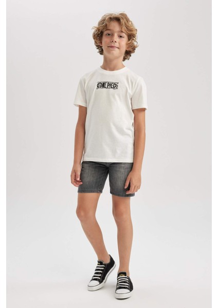 Erkek Çocuk Jean Şort B0067A823SM