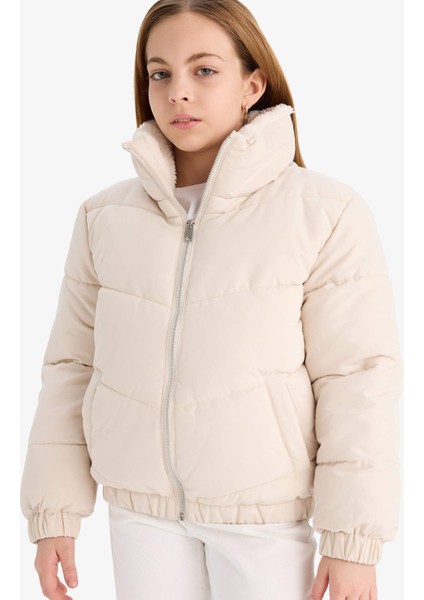 Kız Çocuk Pelüş Astar Fermuarlı Şişme Mont C5390A825AU