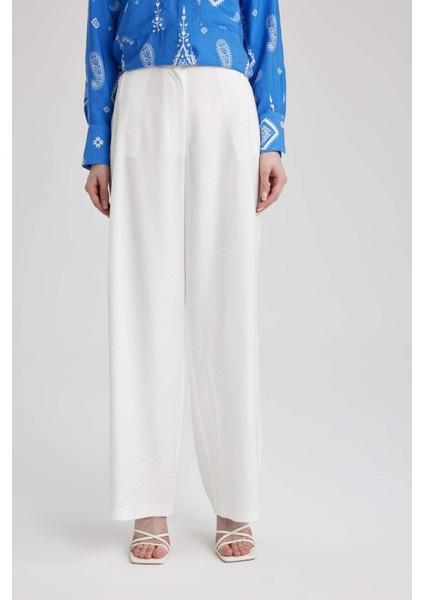 Wide Leg Geniş Paça Cepli Basic Düz Pantolon A9878AX23HS