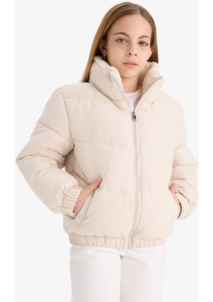 Kız Çocuk Pelüş Astar Fermuarlı Şişme Mont C5390A825AU modelleri